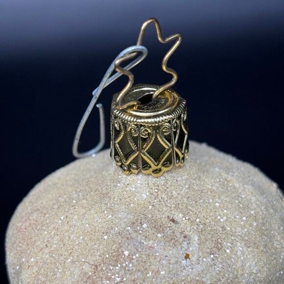 Miniature Frosty Foam Beer Mug Blown Glass Christmas Holiday Ornament 4" x 2" - Picture 7 of 12